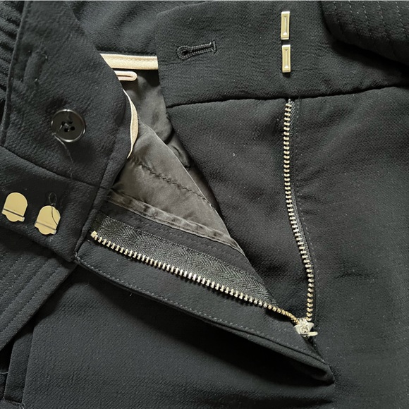 WILFRED / ARITZIA BLACK TIE FRONT HIGH WAISTED BELTED TROUSER PANT SIZE 0 - Picture 10 of 13